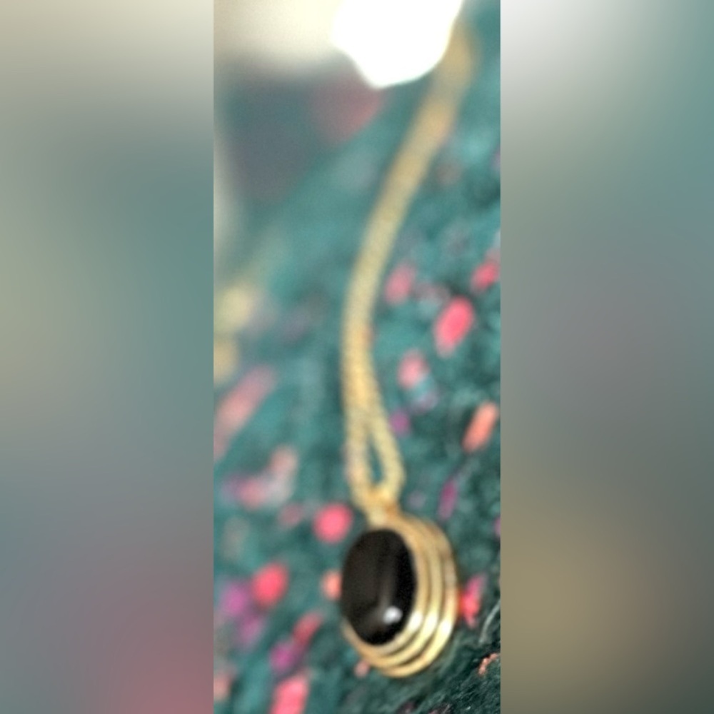 Missoma Savi Ridge Black Onyx Pendant Necklace Gold Vermeil NWOT Discontinued - Picture 12 of 16